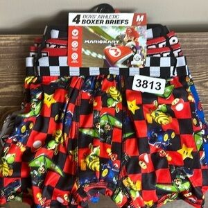 Mario kart boys athletic boxer briefs. New set of 4 medium size 8